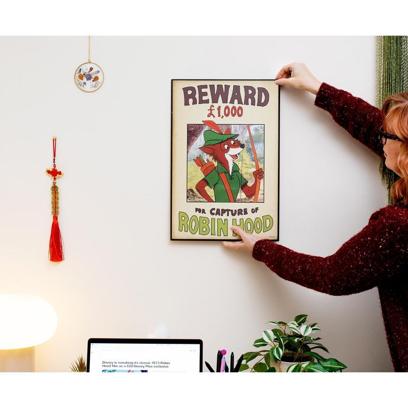 Silver Buffalo Disney Robin Hood Reward Poster Wood Wall Art Sign, 4 of 8