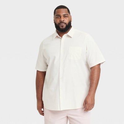 Men's Short Sleeve Poplin Shirt - Goodfellow & Co™ Aqua Blue