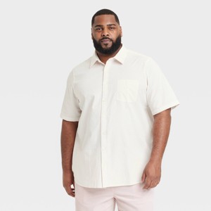 Men's Short Sleeve Poplin Shirt - Goodfellow & Co™ Aqua Blue - 1 of 3
