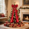 COZONY Satin Christmas Tree Topper Bow and Ribbon Bows Set - 3 of 4