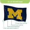 NCAA University Of Michigan Flag with Grommets, 3'x5' Michigan Wolverines Outdoor College Flags & Banners for Garden Patio Indoor Wall Décor - 3 of 4