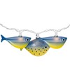 Northlight 10 Blue and Yellow Fish Mini Summer Patio String Lights – 8.5 ft Green Wire - 3 of 4