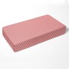 Bacati - Red Warp Stripes 100 percent Cotton Universal Baby US Standard Crib or Toddler Bed Fitted Sheet - 3 of 4