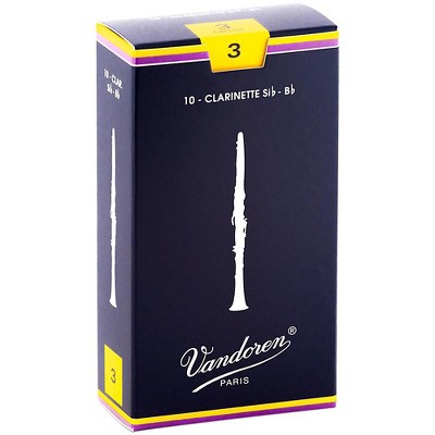 Vandoren Traditional Bb Clarinet Reeds Strength 3 Box of 10