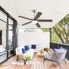 SKRAN 42"Ceiling Fan, 5 Dual Finish Blades, Reversible DC Motor, Remote Control, LED Light, Tri Mounting Options for bed Room,living room,Nickel - 2 of 4