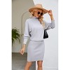 Women's Sweater Dress Long Knitted Dress High Temperament Thin Package Hip High Neck Sweater Dress - 2 of 4