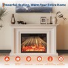 GustoWave 23" Slim Electric Fireplace with Remote, 1500W Wall Fireplace W/3 Flame Colors for Bedroom, Living Room, Black - 3 of 4