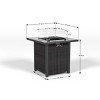 LOVSON 28" Propane Fire Pit Table,50,000 BTU Outdoor Gas Firepit with Rattan/Wicker Design, Tempered Glass Top & Wind Screen for Patio & Garden - 3 of 4