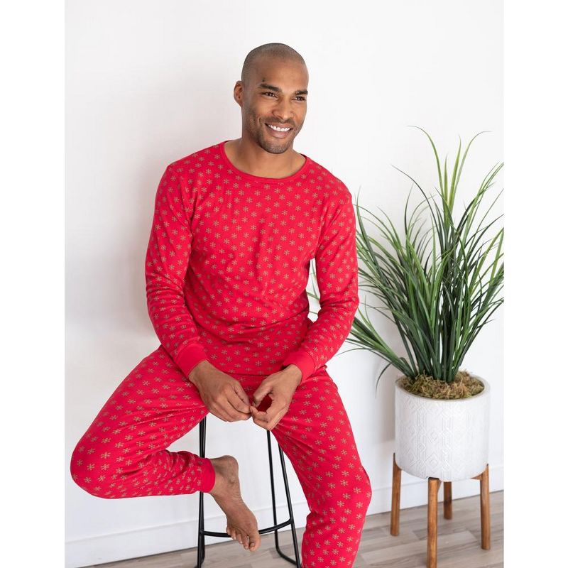Leveret Mens Two Piece Cotton Christmas Pajamas, 2 of 4