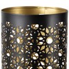 Northlight Laser-Cut Iron Votive Candle Holders - 6.25" - Black and Gold Finish - Set of 3 - 4 of 4