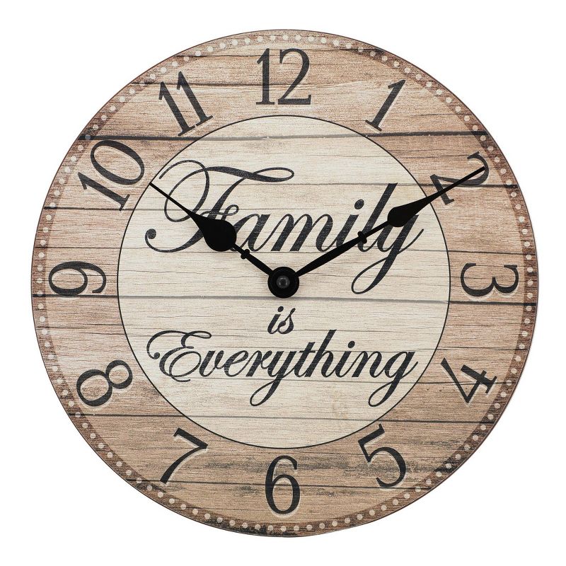 11&#34; &#39;Family Is Everything&#39; Wall Clock - Westclox, 1 of 6