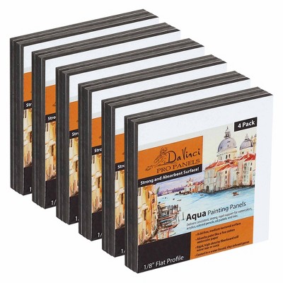 Jerry's Artarama Da Vinci Aqua Pro Panels - Multipacks - 1/8" Thick Rigid Watercolor Board with Acid-Free Surface, Clay-Infused Gesso, Ideal