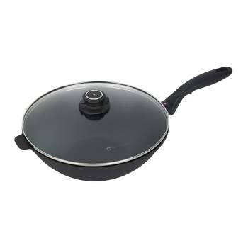 Swiss Diamond XD Induction Wok with Tempered Glass Lid