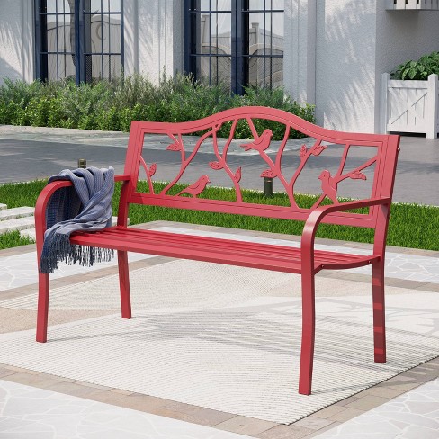 Red patio bench clearance