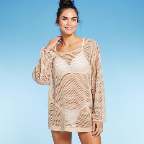 Women's Cut Out Crochet Cover Up Dress - Shade & Shore™ Light