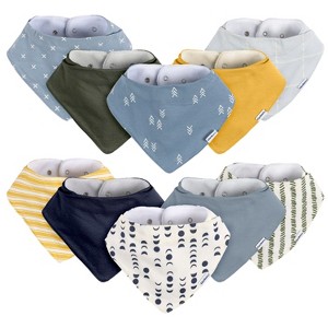 Gerber Unisex Baby Bandana Bibs - One Size Fits Most - 10-Pack - 1 of 4
