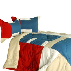 Slickblue Down Alt Bedding Set, Vermicelli Quilting, Patchwork Quilt Look, Full/Queen Size, 6 Different Design Options - 1 of 3