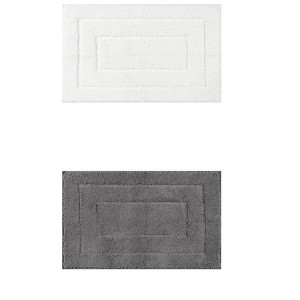 Unique Bargains Bathroom Absorbent Non-Slip Comfortable Geometry Bath Mats 2 Pcs - 1 of 4