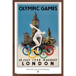 Trends International Team USA - London 1948. Games of the XIV Olympiad. Framed Wall Poster Prints - 1 of 4