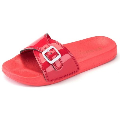Women's Adjustable Beach Or House Sandals; Bright Crimson Size : 6 : Target