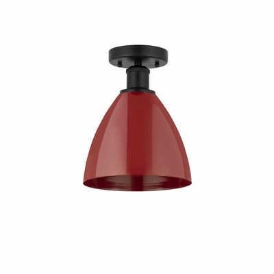 Plymouth Dome - 1 Light Semi-Flush Mount In Industrial Style-11.25 Inches Tall and 7.5 Inches Wide