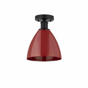 Plymouth Dome - 1 Light Semi-Flush Mount In Industrial Style-11.25 Inches Tall and 7.5 Inches Wide - 1 of 1
