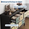 6 Drawer Dresser for Bedroom, Wooden Chest of Drawers, Retro Floral Pattern Dresser, Farmhouse Dressers for Bedroom, Living Room, Hallway, Entryway - 4 of 4