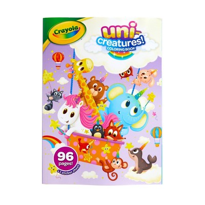 Crayola 96pg Uni-Creatures Coloring Book with Sticker Sheet