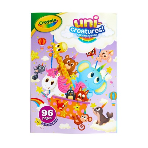 Crayola 96pg Uni-creatures Coloring Book With Sticker Sheet : Target