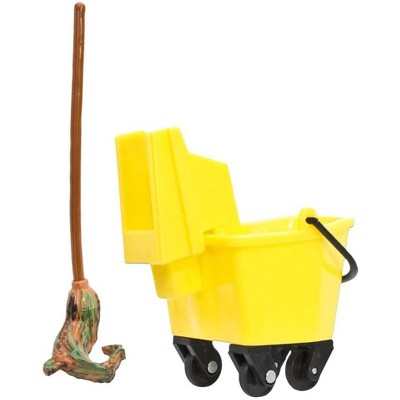 Mop & Bucket for WWE & AEW Wrestling Action Figures (2.75 inches long)