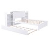 TIRAMISUBEST Full/Queen Size Storage Platform Bed with Pull Out Shelves and Twin Size Trundle, Wood Bed Frame with Storage Headboard & Slats Support - 4 of 4