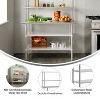 Flash Furniture Rawcliffe Portable Prep and Work Table with 18 Gauge Stainless Steel Top Shelf and Double Overshelves, 2 Galvanized Steel Undershelves - 3 of 4