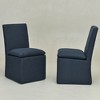 KINWELL 21"W Performance Fabric Dining Chair with Casters (Set of 2) - 4 of 4