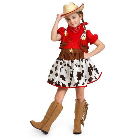 Dress Up America Cowgirl Costume For Girls - Medium : Target