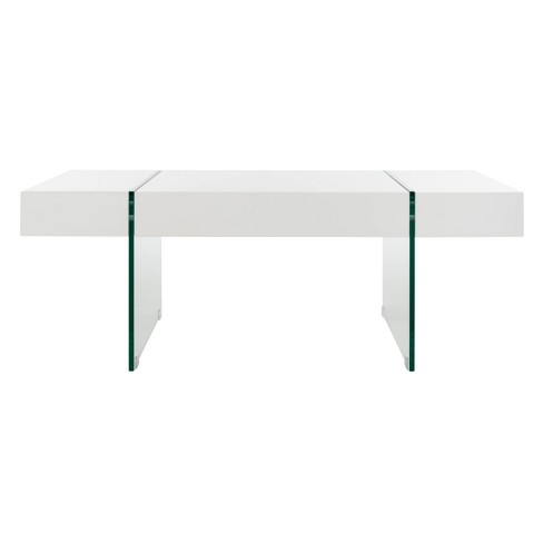 Jacob Glass Coffee Table White Safavieh Target