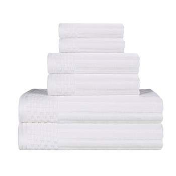 Fast-drying Zero-twist Cotton Assorted 6-piece Towel Set, Jade - Blue ...