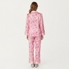 Anna-Kaci Lounge Women's 2-Piece Set Floral Satin Button Front Pajama Top with Contrast Cuffs and Matching Relaxed Fit Lounge Pants - 4 of 4