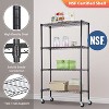 FDW 4 Tier Wire Shelving Unit Heavy Duty Storage Rack Metal Shelf Garage Organizer Wire Rack - 3 of 4