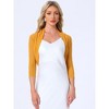 INSPIRE CHIC Women's Semi Sheer Open Front Elegant 3/4 Sleeves Mesh Bolero Shrug - 3 of 4