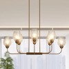 LNC Mirabellisation 8-Lights 42"Modern  Luxury Sputnik Crackled-Glass Chandelier, Gold - 2 of 4