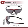 Unique Bargains Motorcycle Riding Goggles for Outdoor Sports Dirt Bike ATV Dark Gray Lens Red Black Frame 1Set - 4 of 4