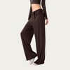 Anna-Kaci Active Women's Wide Leg Lounge Pants with Wrap Tie Waistband and Relaxed High Waist Fit - 4 of 4