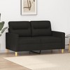 vidaXL Sofa Accent Upholstered Sofa Couch Furniture for Living Room Fabric - Black 47.2" - 2 of 4