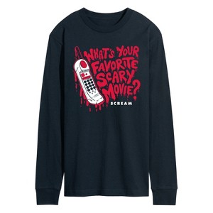 Men's - Scream - Favorite Scary Movie Long Sleeve Graphic T-Shirt - 1 of 3