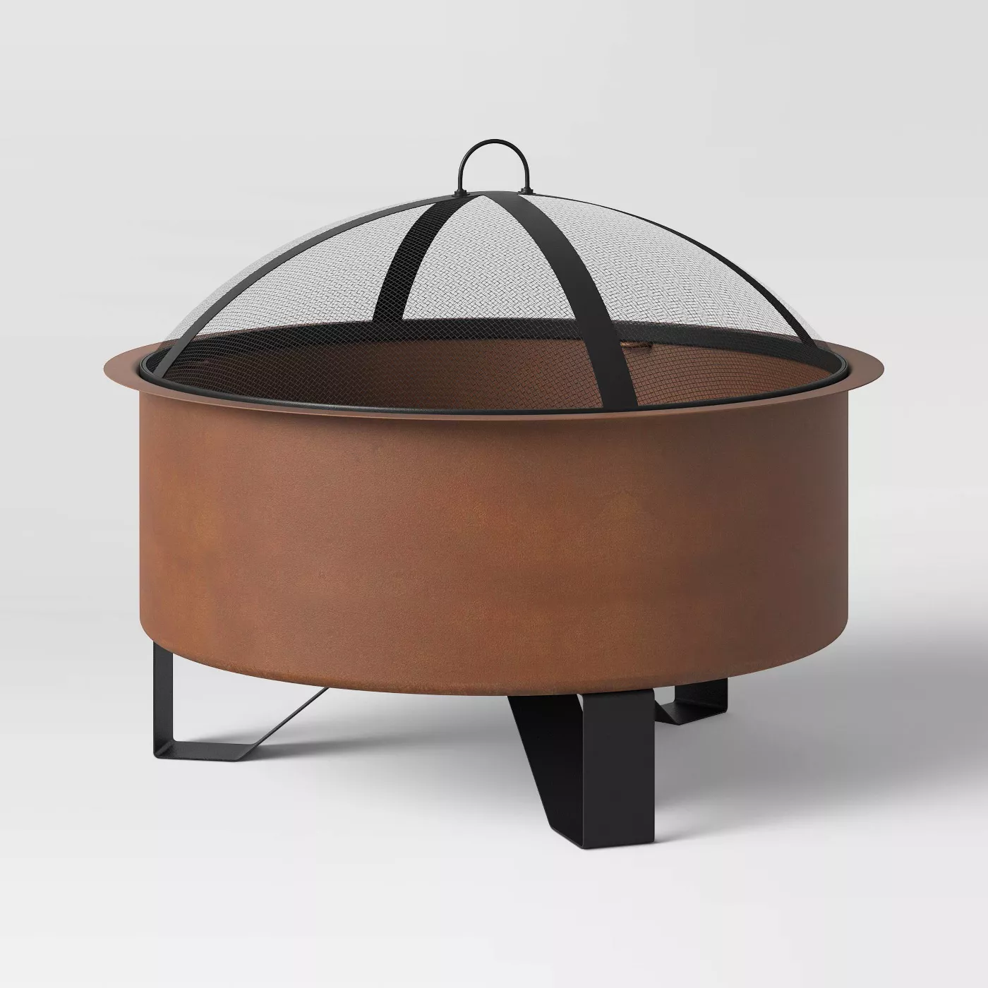 Round Rust Look Wood Burning Outdoor Fire Pit - Threshold™ - image 1 of 5
