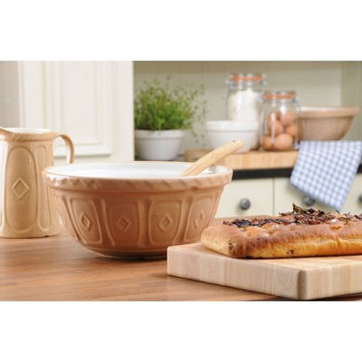 Cane Patterned Ceramic Mixing Bowl, 14-inch