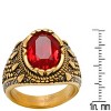 Steeltime Men's stainless steel and simulated diamond ring. Color Options: Silver, Gold. Size Option: 9-12 - 3 of 4