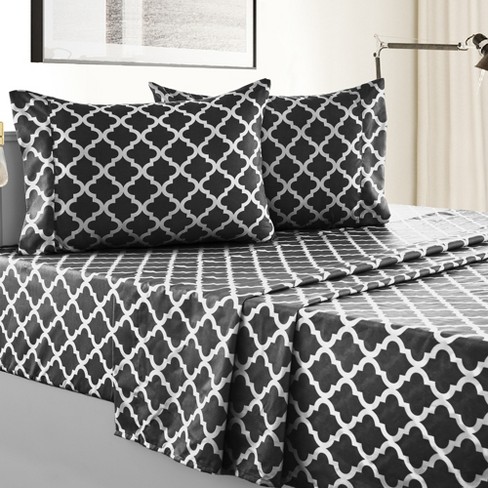 Lux Decor Collection California King Sheets - Hotel Luxury 1800 Bedding  Sheets & Pillowcases - Black