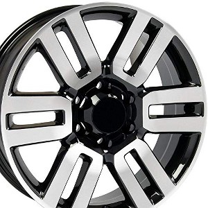 OE Wheels TY10 20 Inch Rim Fits 4Runner Style 6x139.7 20x7 Gloss Black Machined - Hollander 69561 (1) - 1 of 4