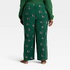 Women's Dalmatian Microfleece Holiday Matching Family Pajama Pants - Wondershop™ Green - 2 of 4